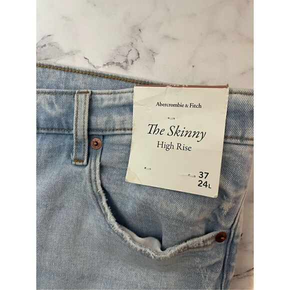 Abercrombie & Fitch The Skinny High Rise Jean 37/24 - Picture 5 of 6